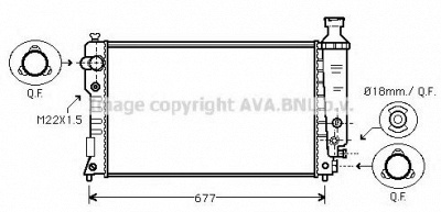 AVA QUALITY COOLING pe2125 -  Радиатор, охлаждение двигателя